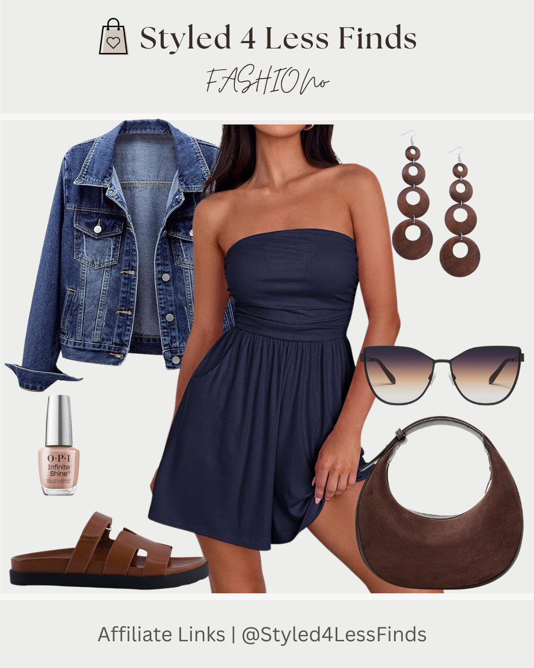 Easy, chic, and perfect for warm-weather days 💙 This navy strapless dress is one of those throw-on-and-go pieces that still looks effortlessly put together. Paired with a denim jacket and rich brown accessories for the perfect casual-cute vibe 🤎✨

Style Tip: Add a denim jacket over your shoulders for cooler evenings and mix warm brown accessories with navy for a polished, elevated look. Bonus points for oversized sunnies to complete the outfit 

 #LTKcanada #LTKsummer #LTKover50style