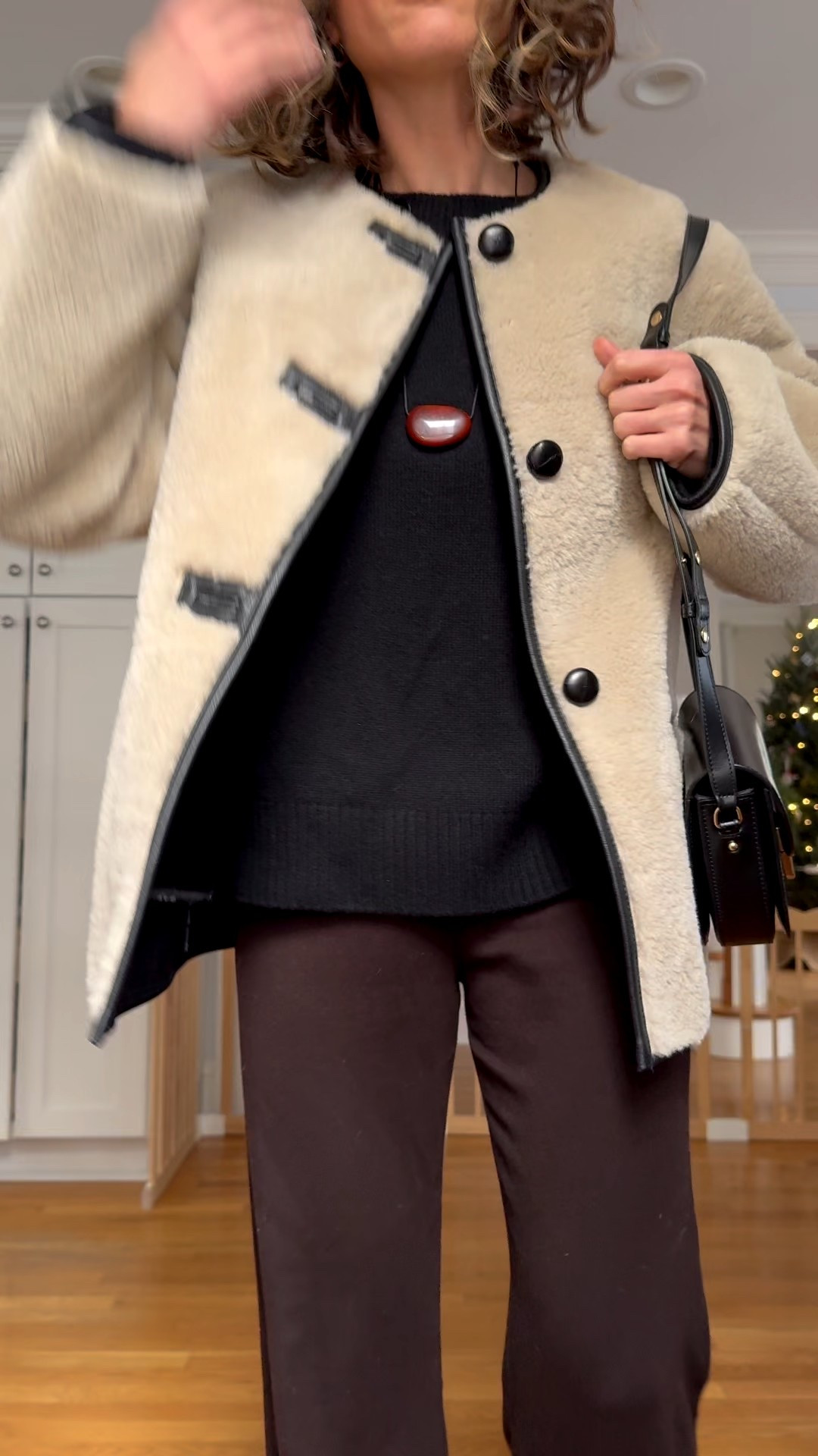 What I Wore 12/12

Quince sweater, XS, TTS. Mango faux fur coat, similar linked. Donni pants, 0, TTS. Bared Footwear boots, I took a half size up. Sézane bag. Heaven Mayhem necklace. Chunky Silver Hoops from Sela Designs, ASHLEYROHR10 for 10% off  

#LTKPetite #LTKootd #LTKOver40