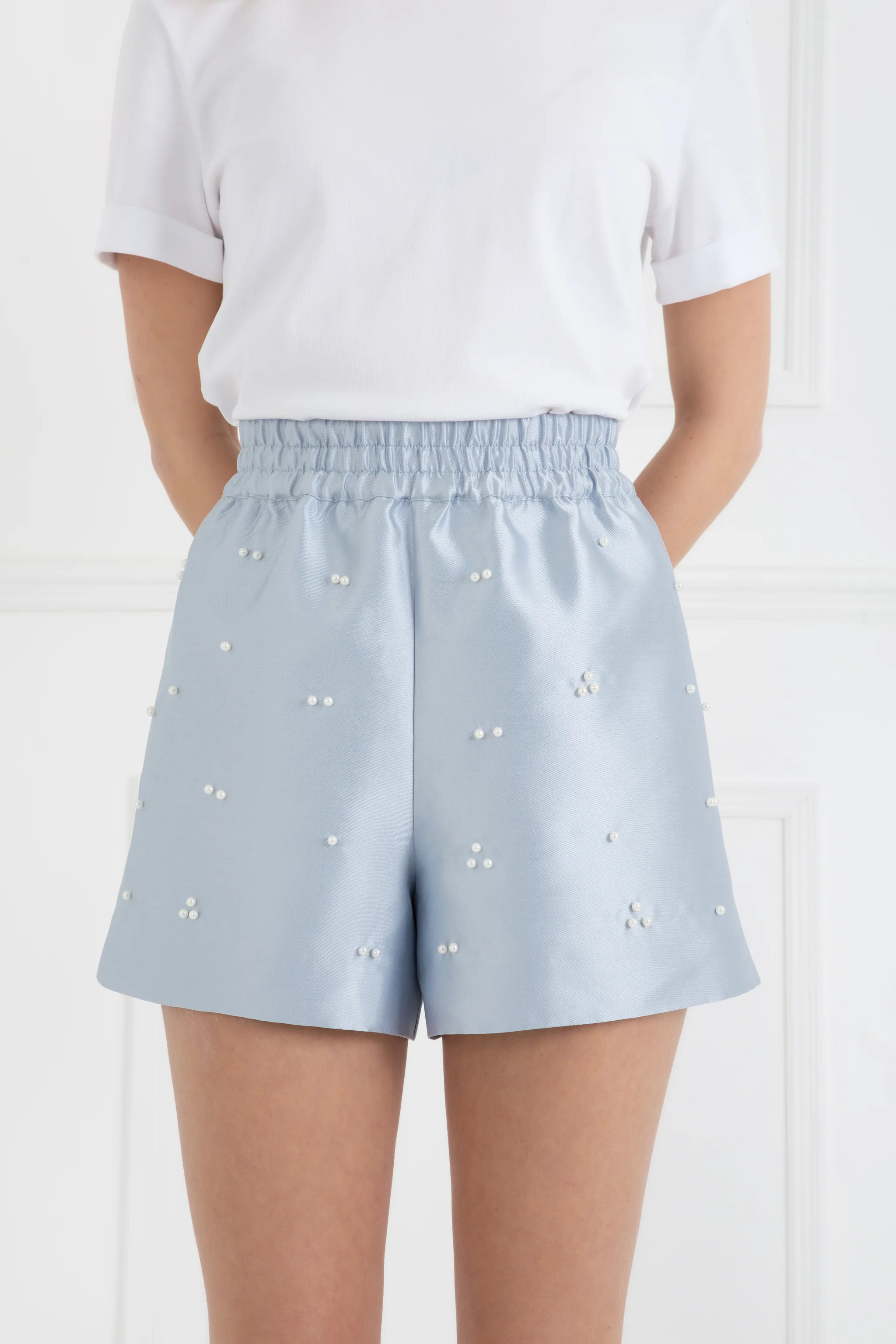 The Aurora | Pearl Blue Shorts | Sinead Keary