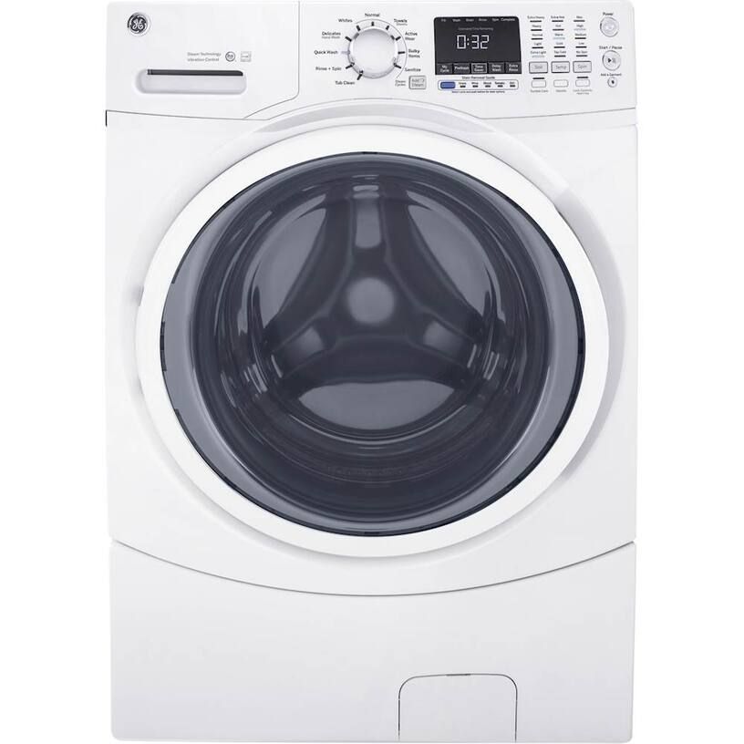 Package - GE - 4.5 Cu. Ft. Stackable Front Load Washer - White and 7.5 Cu. Ft. 13-Cycle Electric ... | Best Buy U.S.