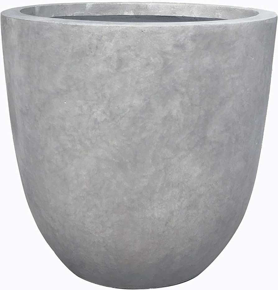 Kante RC0050B-C80021 Lightweight Modern Round Outdoor Planter, 14 Inch Diameter, Natural Concrete | Amazon (US)