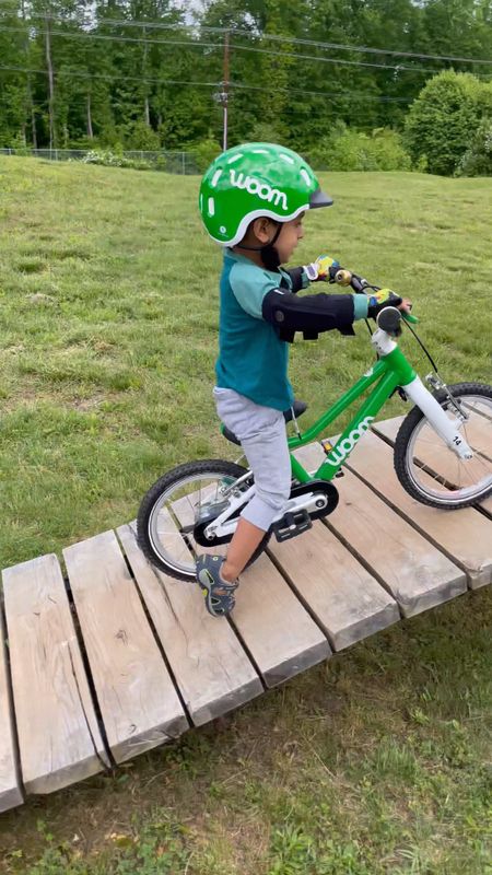 Woom 2 pedal bike, woom 2 helmet and Amazon knee and elbow pads and gloves for safety , everything linked below 

Toddler finds, toddler summer essentials 

#LTKKids #LTKFamily #LTKVideo