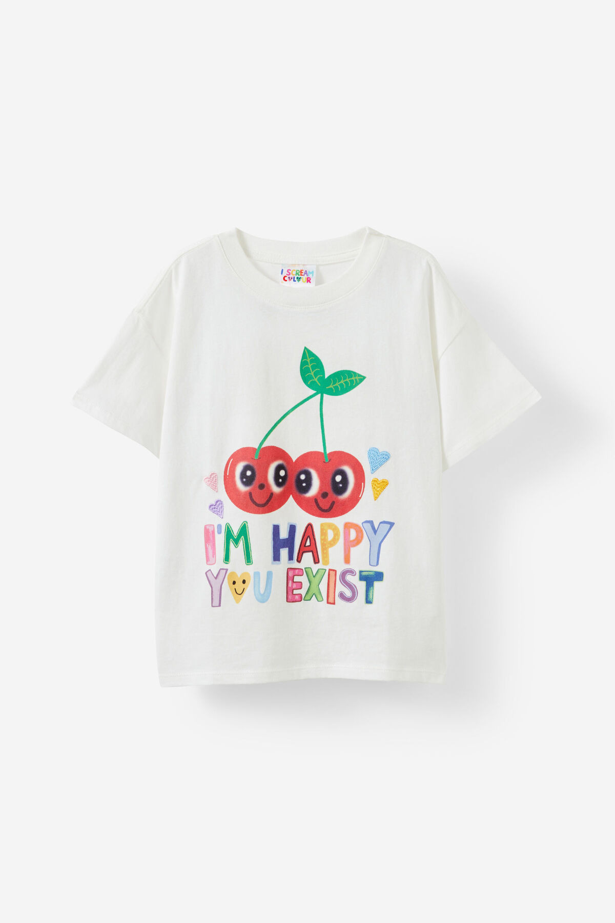 I Scream Colour Drop Shoulder Short Sleeve Tee | Cotton On (US)