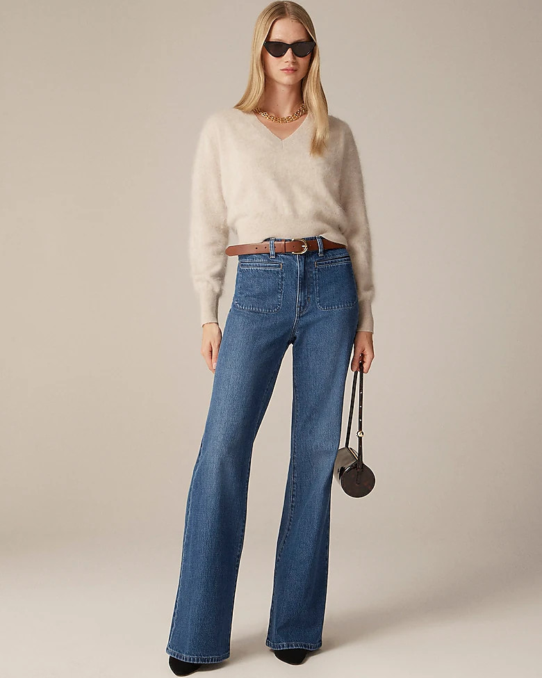 Petite high-rise flare jean in 1996 semi-stretch | J. Crew US