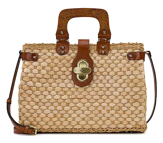 Patricia Nash Valpiana Woven Satchel with Leather Trim | QVC