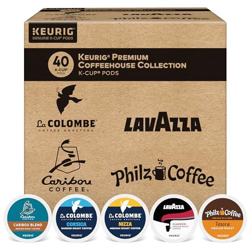 Keurig Premium Coffeehouse Collection, Single Serve Keurig K-Cup Pods, Medium and Dark Roast Coffees, 40-Count Box | Amazon (US)