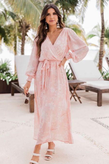 This light pink and ivory wrap maxi dress is perfect for spring!

Vacation dress, Easter Dress, Easter outfit #easterdress #easteroutfit

#LTKFind #LTKunder100 #LTKSeasonal