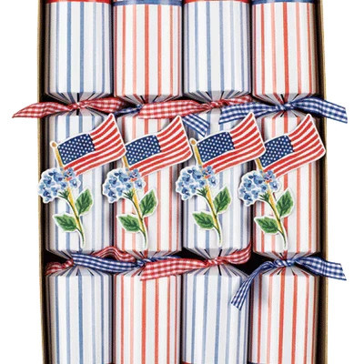 Flags And Hydrangeas Eday Crackers | The Horseshoe Crab