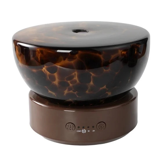 Better Homes & Gardens Artglass Bowl Ultrasonic Diffuser, Cool Mist, Dark Tortoise | Walmart (US)