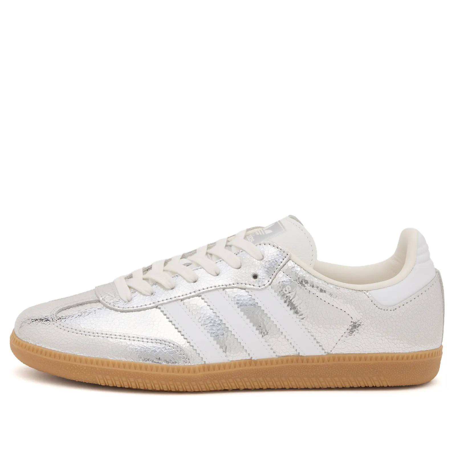 Adidas Women's Samba OG W in Silver Metallic/White, Size UK 6.5 | END. Clothing