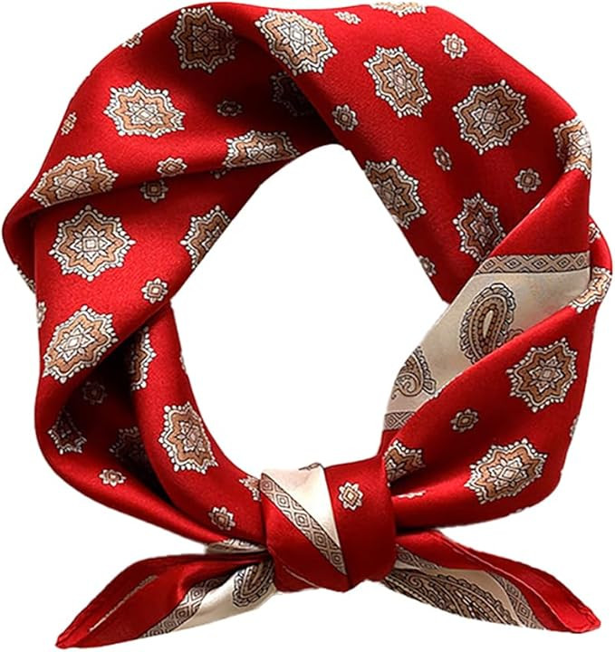 MEISEE 100% Pure Mulberry Silk Scarf 21" Square Scarf Neckerchief Headscarf Breathable Lightweigh... | Amazon (US)