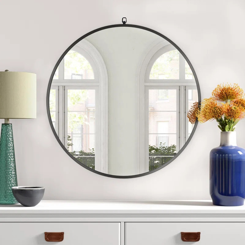39.6" x 39.6" Black Chinesta Accent Mirror | Wayfair North America