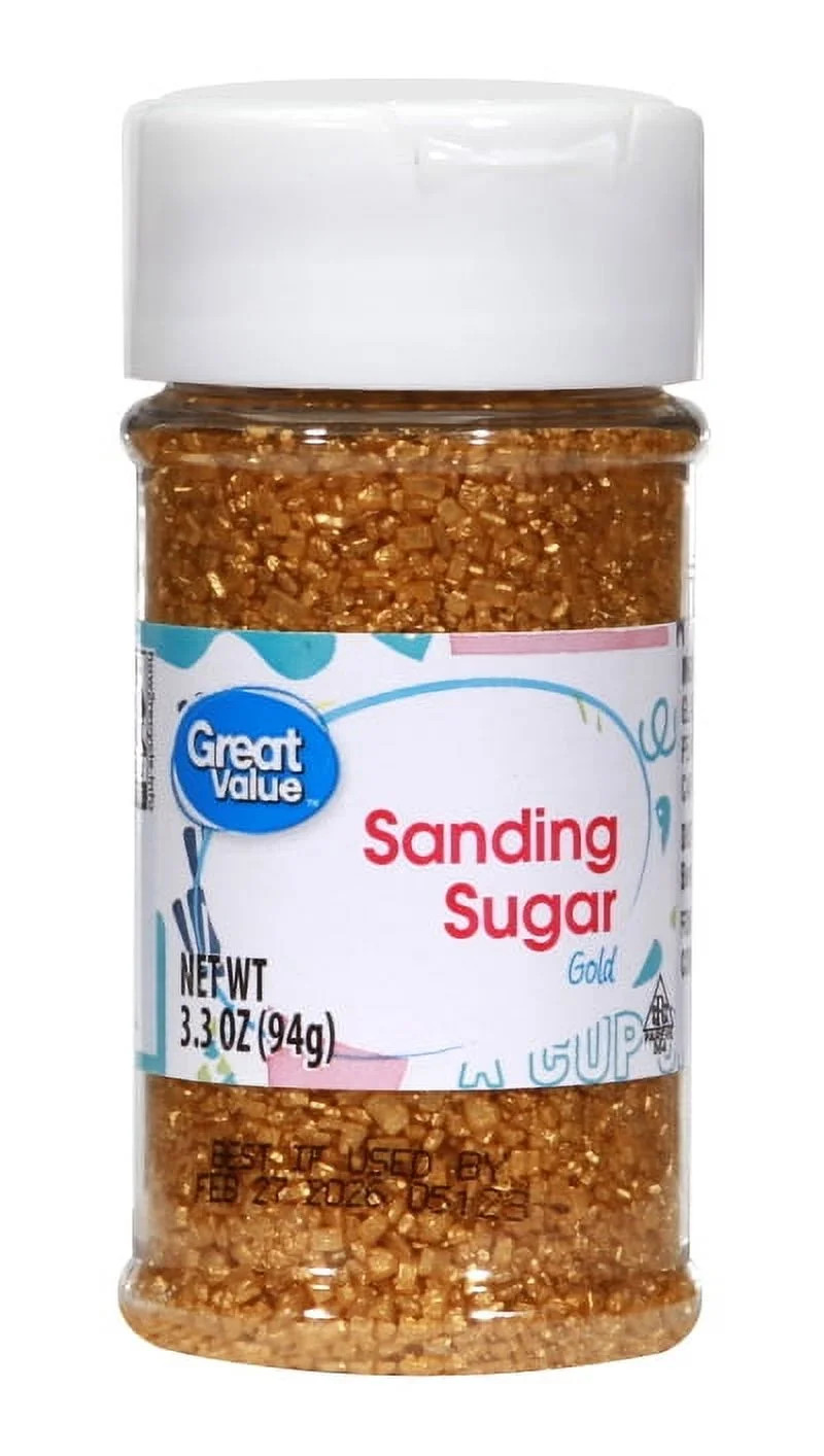 Great Value Gold Sparkling Sugar, 3.3 oz | Walmart (US)
