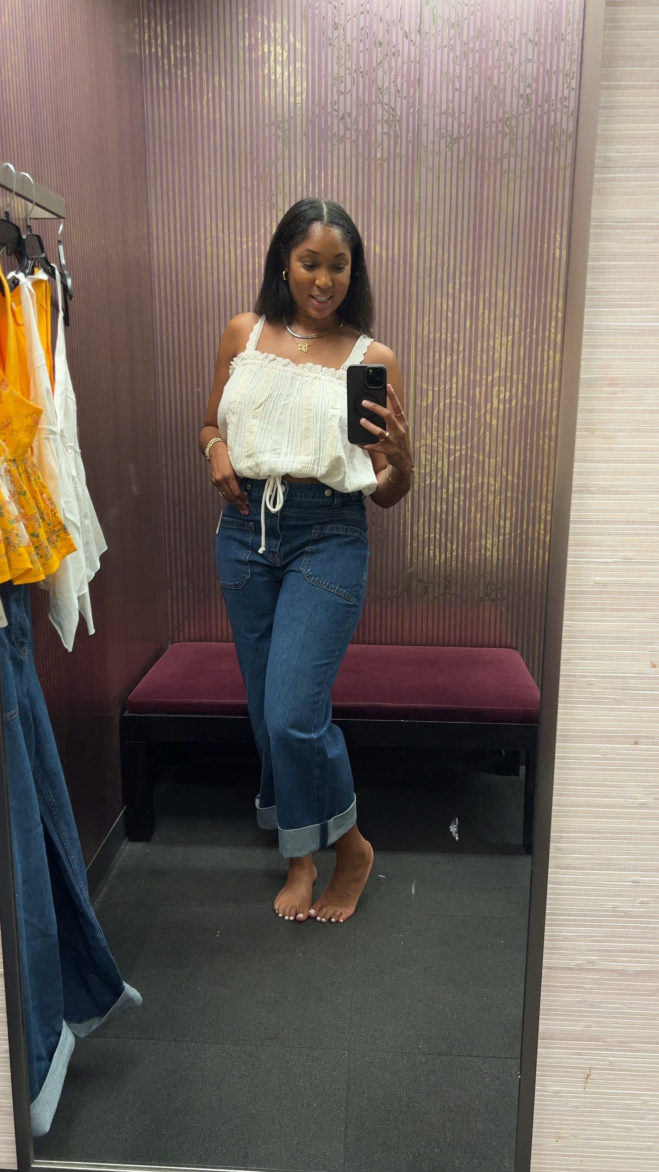 Free People - Because of You Tank 
I’m wearing a Medium 

#LTKVideo #LTKSeasonal #LTKFindsUnder100