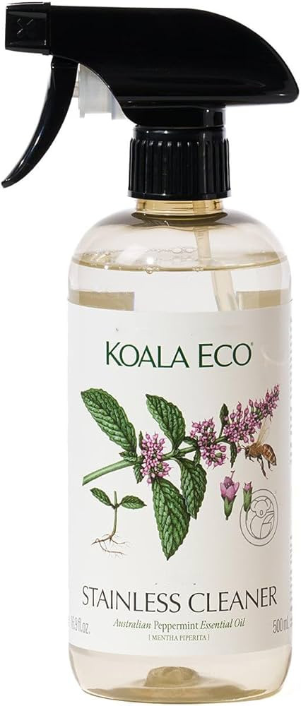 Koala Eco Stainless Steel & Chrome Cleaner - Peppermint Essential Oil - 16oz | Amazon (US)