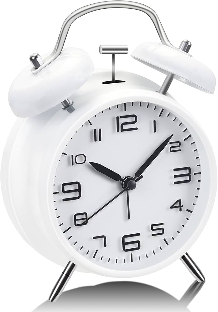 Loud Alarm Clock for Heavy Sleepers, 4 inches Analog Clocks with Backlight, Twin Bell Alarm Clock... | Amazon (US)