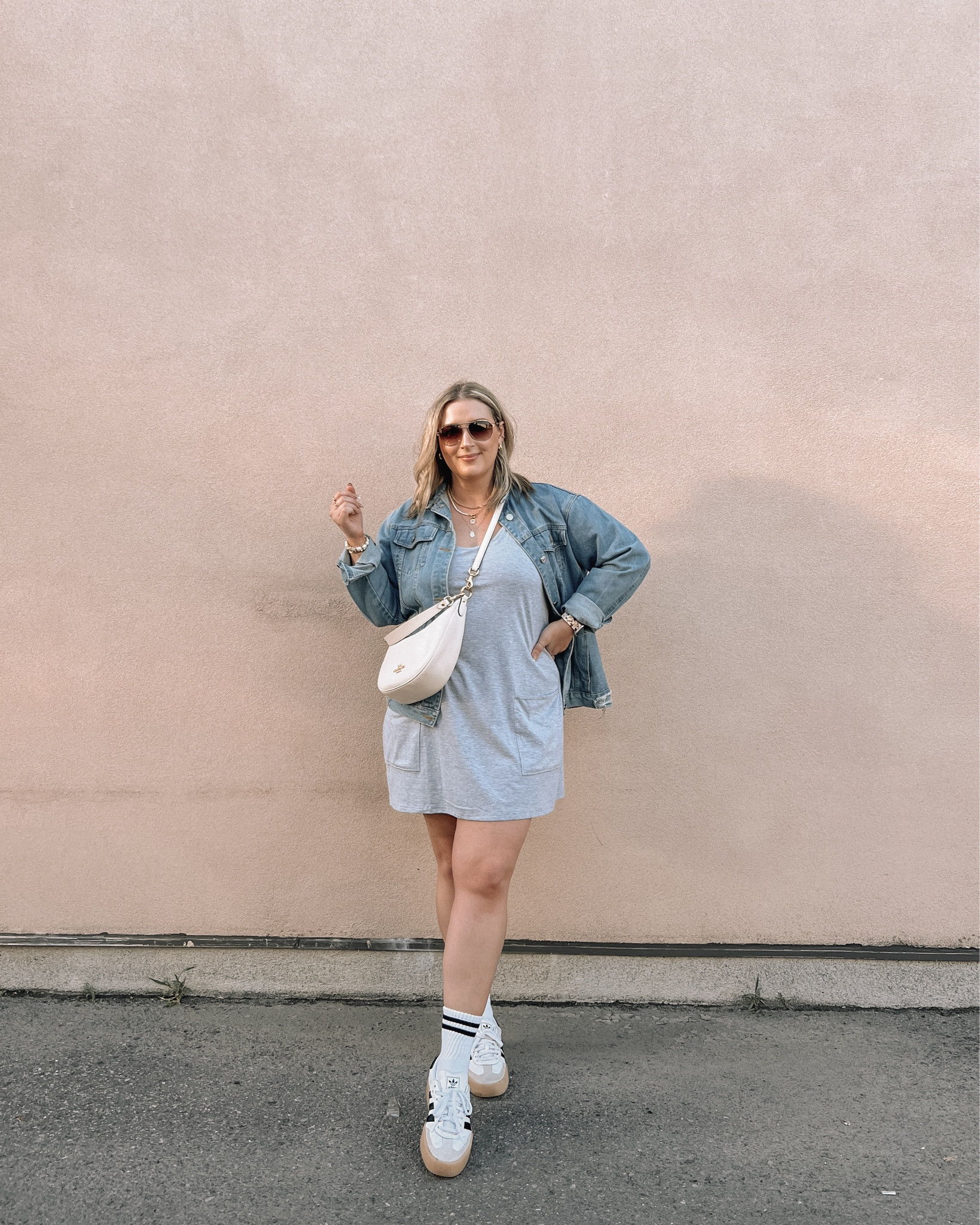 Amazon midsize summer outfit - FP inspired mini dress (L), and denim jacket (M)


#LTKcanada #LTKmidsize #LTKsummer