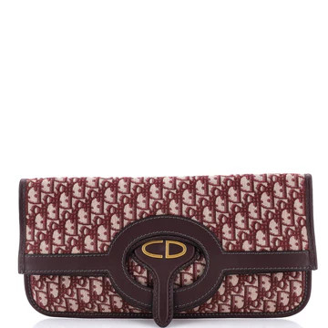 Fold Over Clutch Oblique Canvas | Rebag