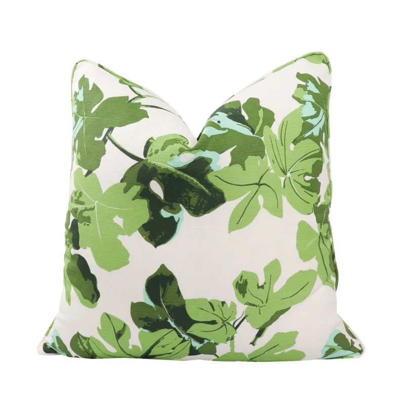 Peter Dunham Fig Leaf pillow cover in Original on White 111FIG02 // Designer pillow // High end p... | Etsy (CAD)