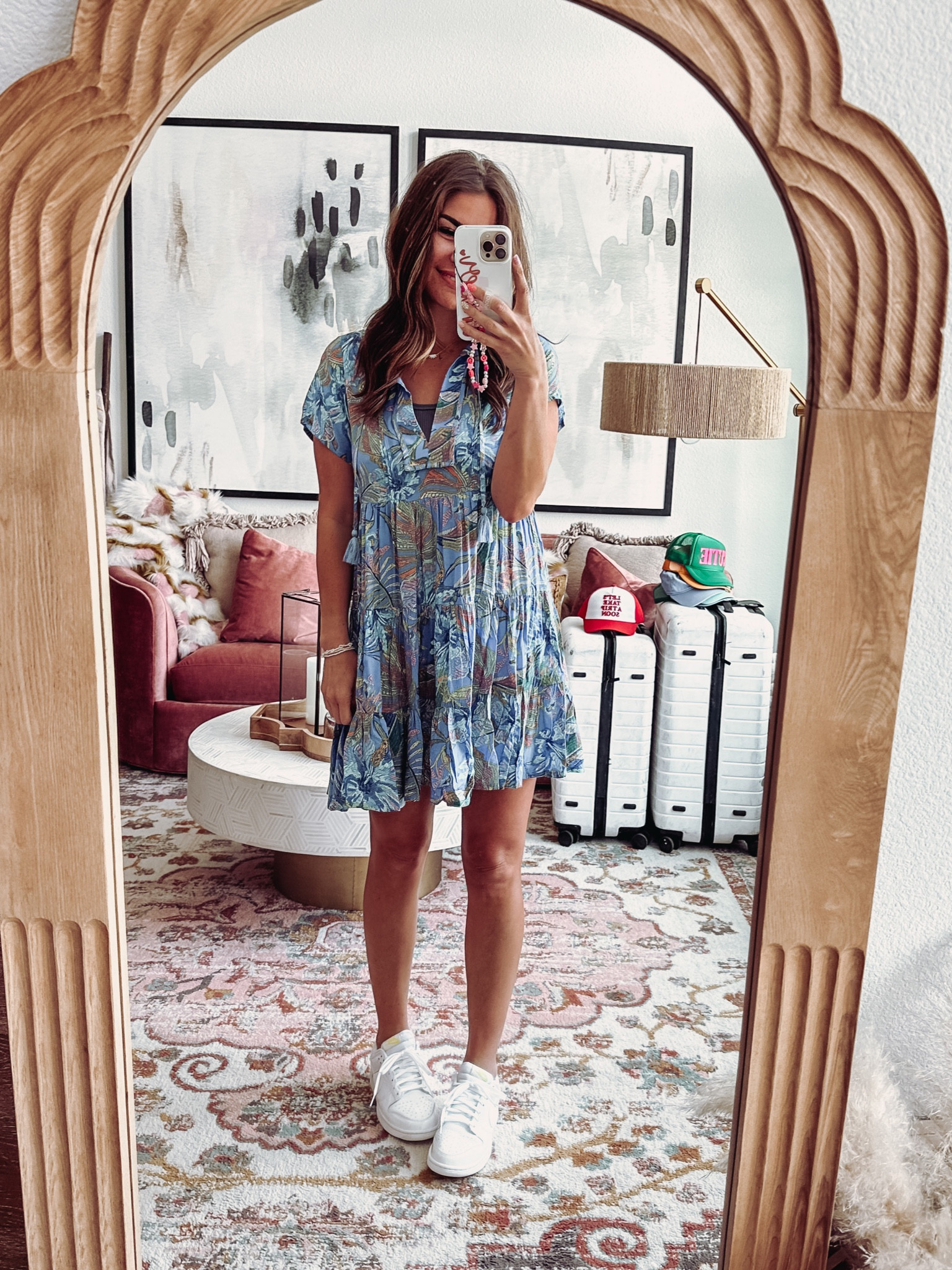 RedDress new arrivals☀️ size small in this blue tiered dress. love the look with sneakers but would be cute paired with sandals 

#LTKtravel #LTKunder50 #LTKstyletip