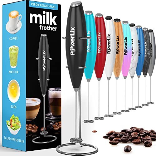 PowerLix Milk Frother Handheld Battery Operated Electric Whisk Beater Foam Maker For Coffee, Latte,  | Amazon (US)