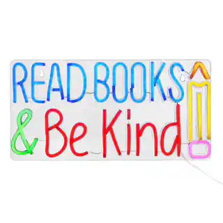 LED Neon Read Books & Be Kind Wall Sign by B2C™ | Michaels Stores