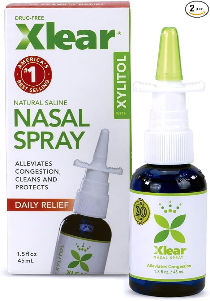 Xlear Natural Nasal Spray with Xylitol, 1.5 fl oz (Pack of 2) | Amazon (US)