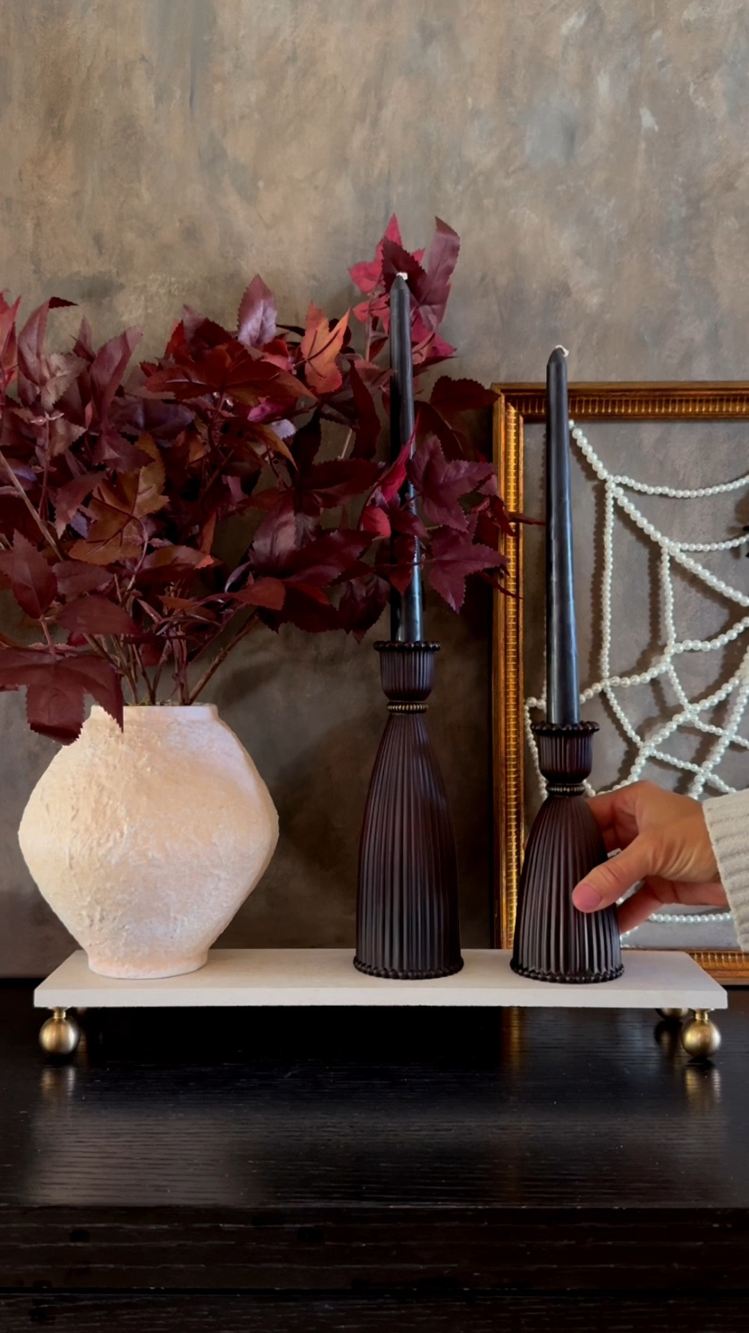 This limestone tile + cabinet knob tray is SO easy to make and looks so pretty!

#LTKSeasonal #LTKHome #LTKSaleAlert