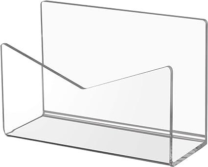 KTRIO Acrylic Mail Holder Mail Organizer Countertop, Letter Holder for Desk 6x2.5x4 Inches Envelo... | Amazon (US)