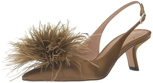 Sam Edelman Bianka Feather Pump Olive Feather 6.5 Medium | Amazon (US)