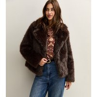 Women's Dark Brown Faux Fur Coat New Look | New Look (UK)