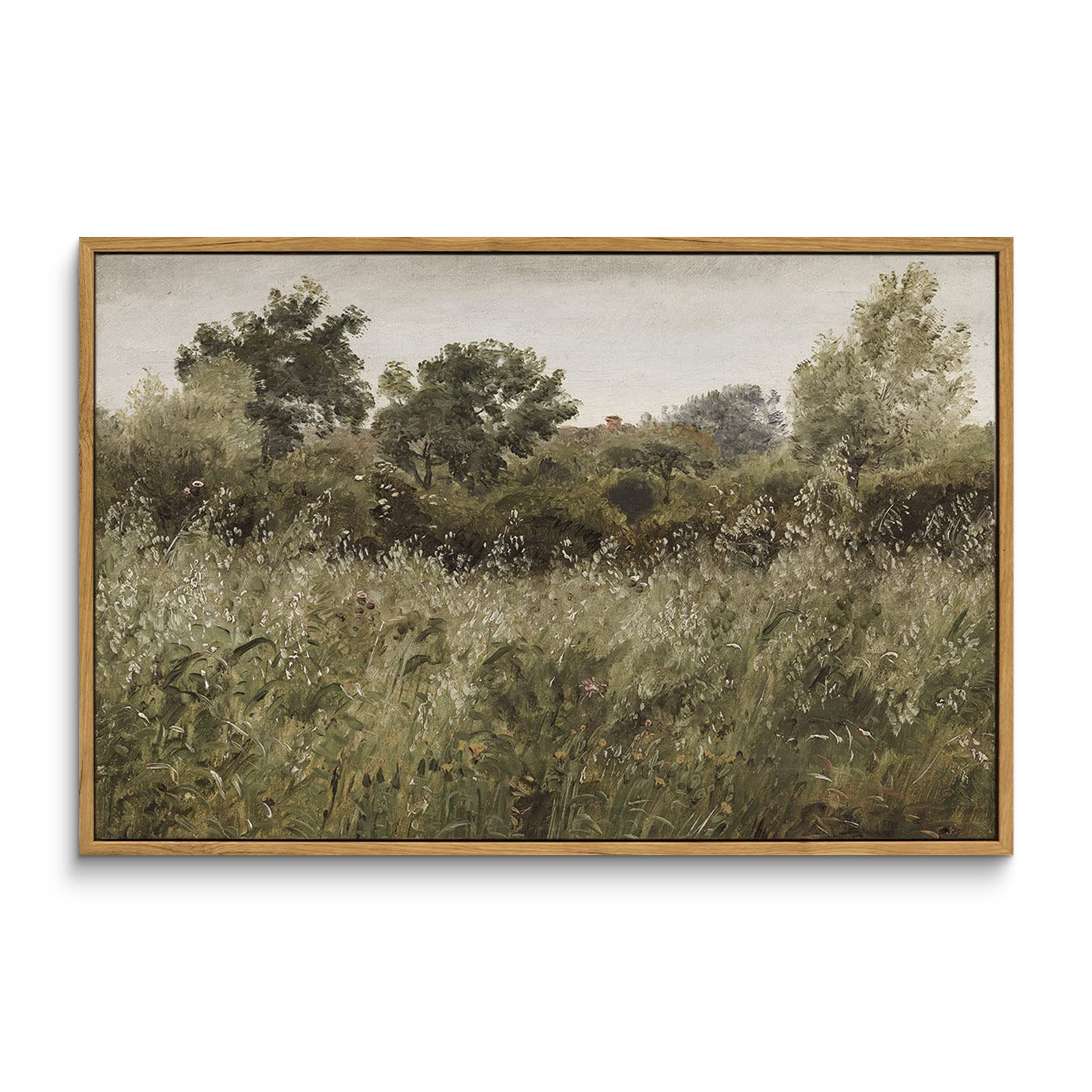 InSimSea Framed Canvas Wall Art Vintage Decor, Room Decor Wilderness Field Paintings Large Canvas... | Amazon (US)