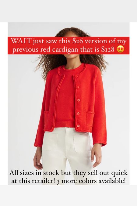 Red crochet cardigan sweater / red lady jacket 

#LTKstyletip #LTKfindsunder50