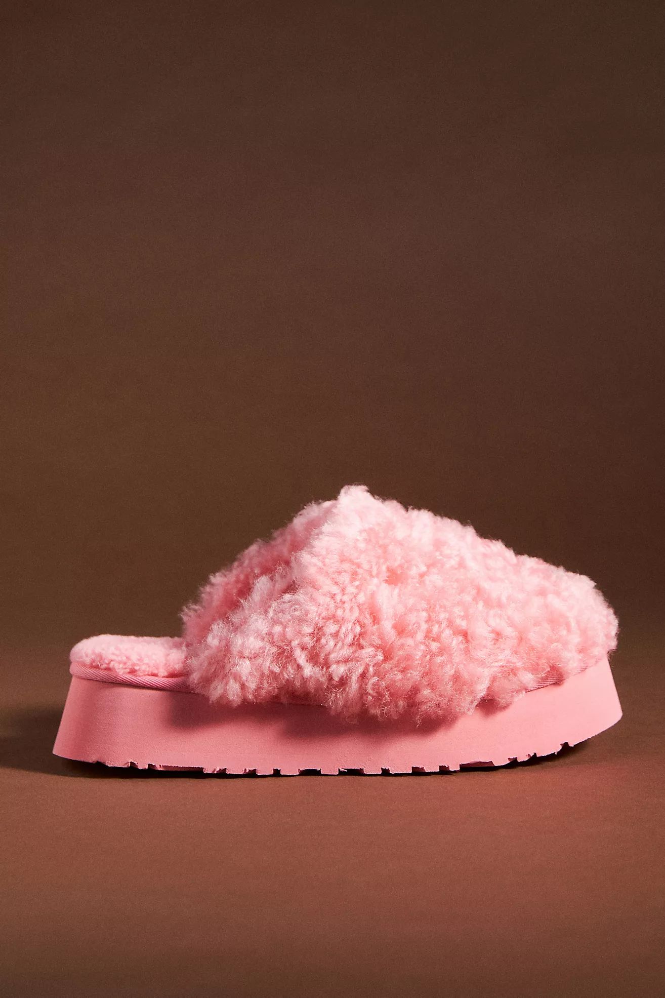 UGG Maxi Curly Platform Slide Slippers | Anthropologie (US)