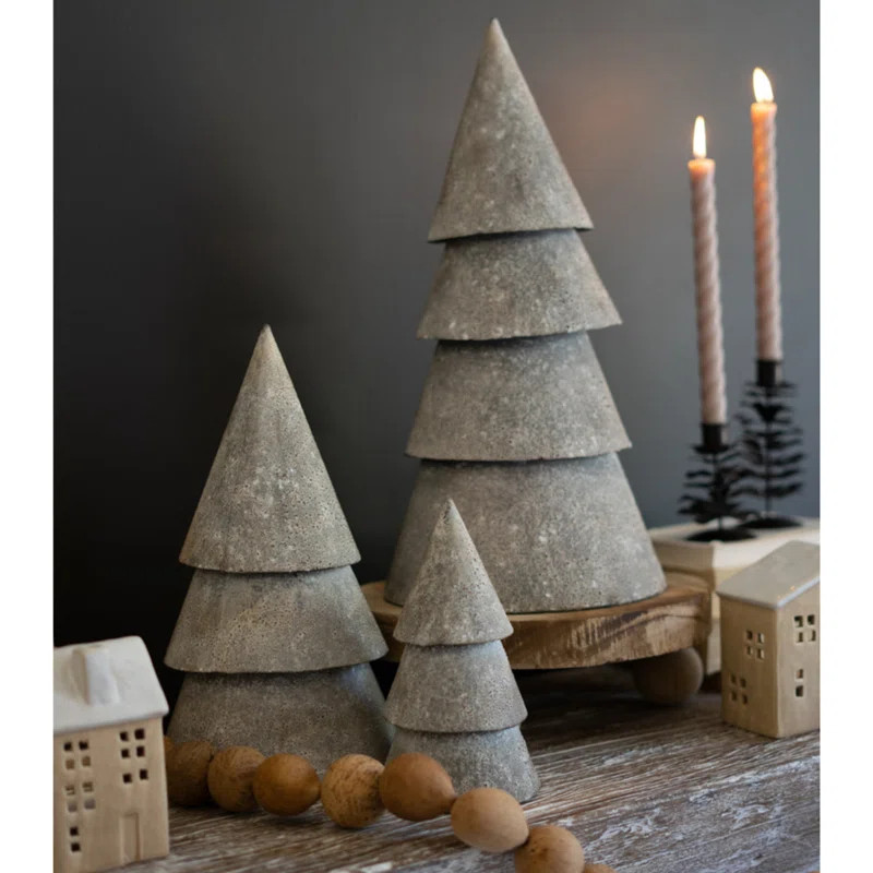 The Holiday Aisle® Set Of 3 Modern Decorative Tabletop Metal Christmas Trees | Wayfair | Wayfair North America