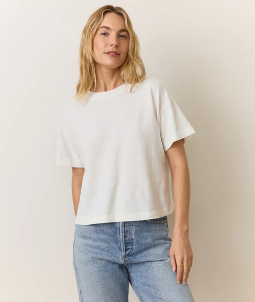 Sadie Vintage Slub Crop Tee | Marine Layer