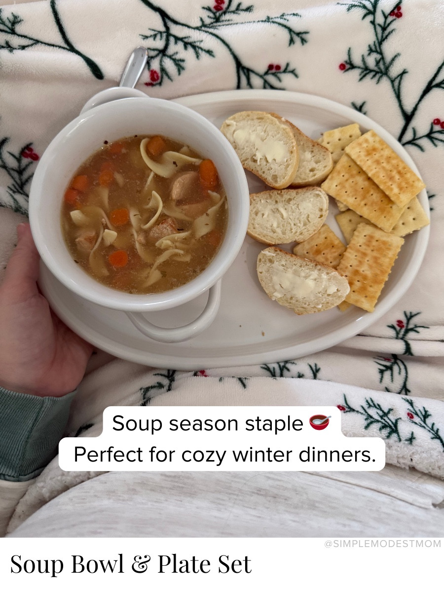 With how cold it’s been, we’ve been living on soup and warm meals. This bowl-and-plate combo is perfect for cozy dinners, and I definitely need a full set for the whole family.

#LTKSeasonal #LTKHome #LTKfoodie