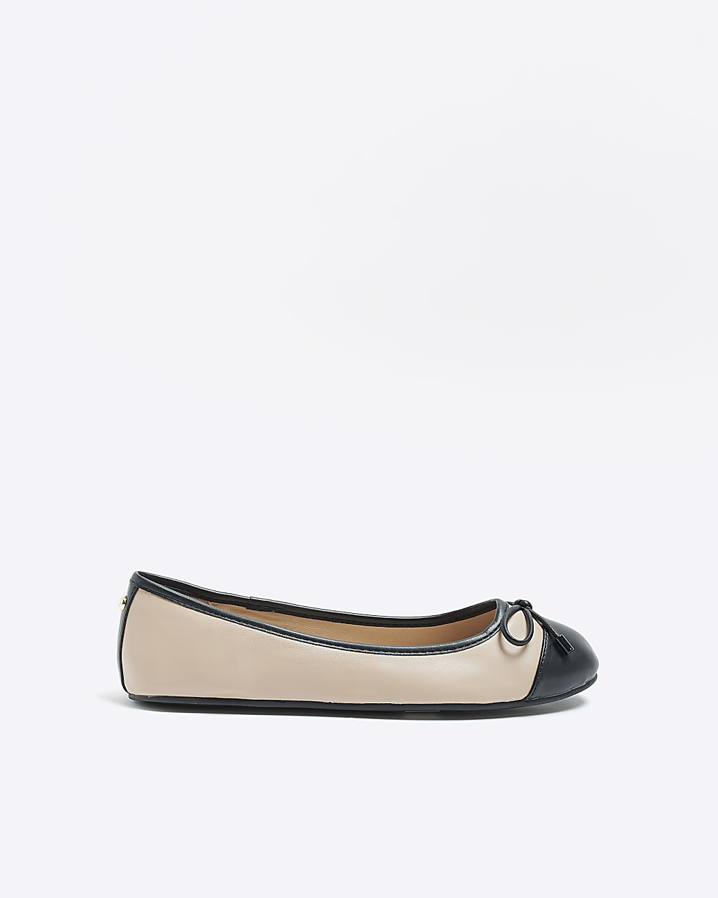 Beige ballerina pumps | River Island (UK & IE)