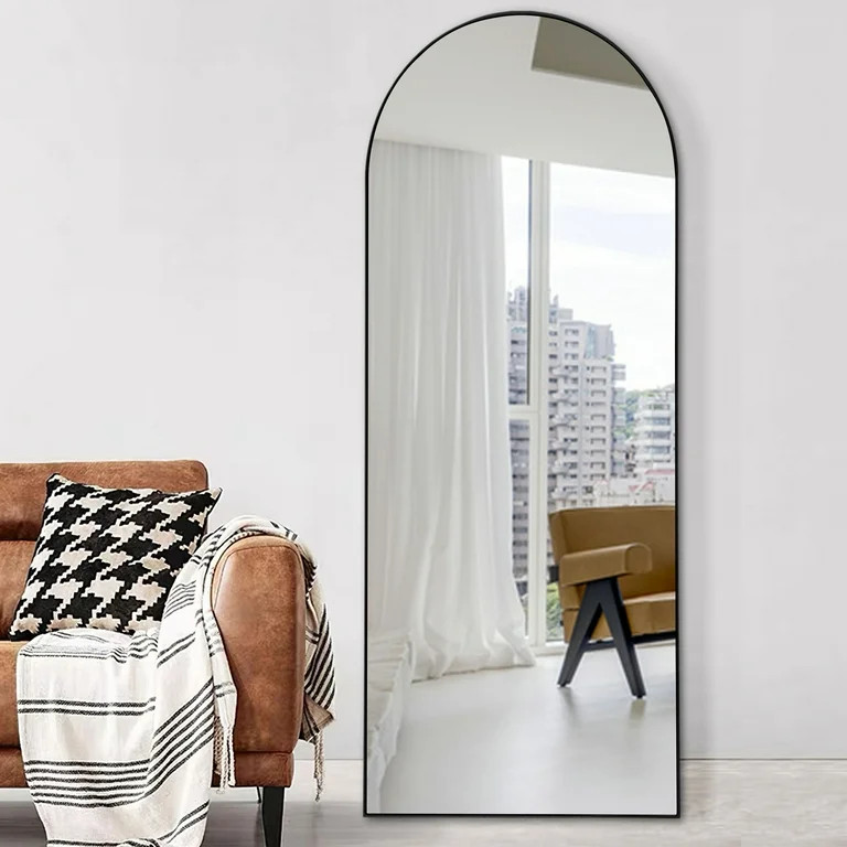 NeuType 22" x 65" Black Modern Floor Mirror - Walmart.com | Walmart (US)