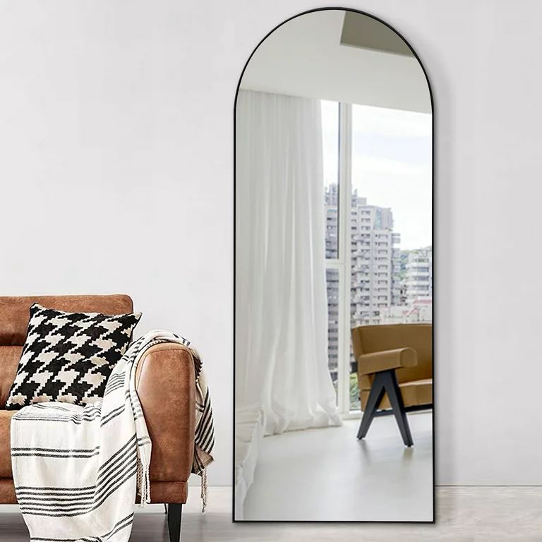 NeuType Full Length Mirror Floor Arched Black 65"x22" | Walmart (US)