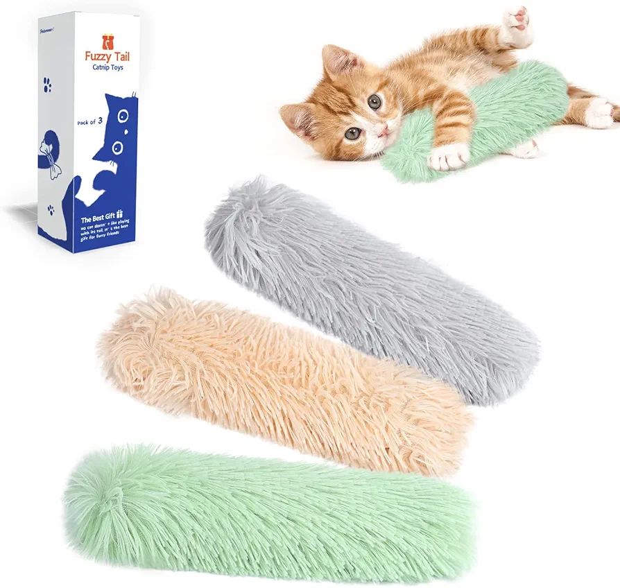 Potaroma Cat Toys Cat Pillows, 3 Pack Soft and Durable Crinkle Sound Catnip Toys, Interactive Cat... | Amazon (US)