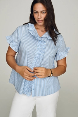 Ruffled Buttondown Shirt | Anthropologie (US)