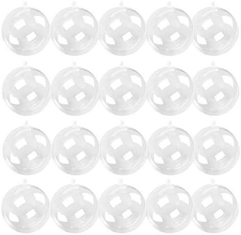 Kingrol 20 Pack 4-Inch Clear Plastic Fillable Ornaments Ball, for Christmas, Wedding, Party, Home... | Amazon (US)