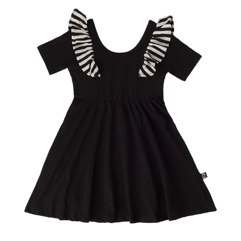 Short Sleeve Ruffle Swing Dress | Rags