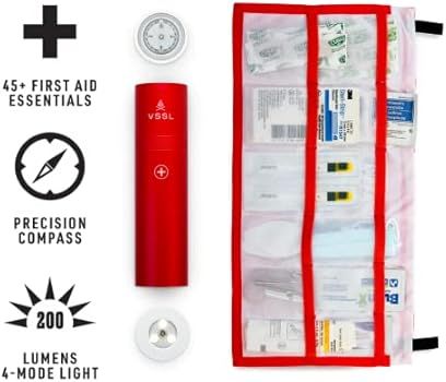 VSSL First Aid Mini - Compact Adventure First Aid Kit with 41 First Aid Essentials | Amazon (US)