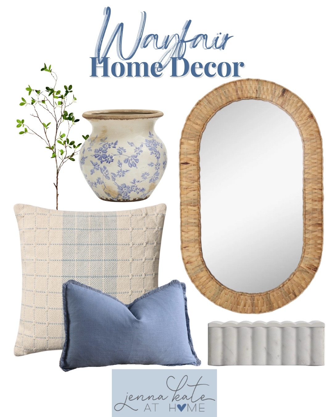 Wayfair summer home decor includes mirror, vase, greenery branch, throw pillows, and decorative box.

Home decor, looks for less, summer refresh, coastal home

#LTKSaleAlert #LTKHome #LTKSeasonal