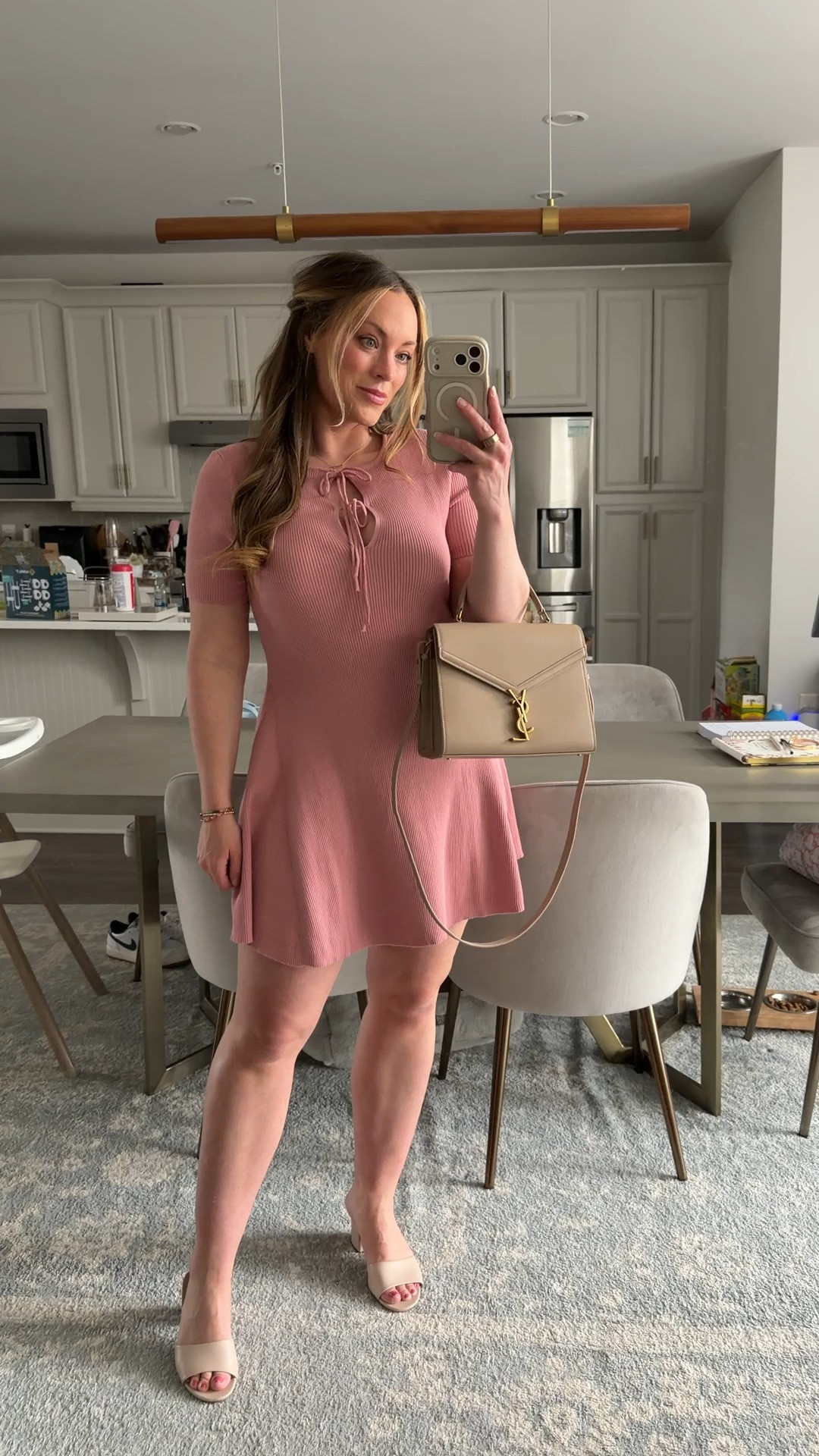 Gorgeous a line fight flattering sweater dress 🤍

#LTKSeasonal #LTKmomlife #LTKMidsize