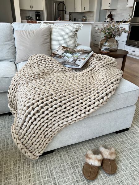 chunky open knit weighted blanket 🤎 🐻 Bearby 

#LTKhome