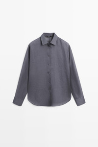 Click for more info about Flowing 100% ramie shirt · Mulberry, Yellow · Shirts | Massimo Dutti