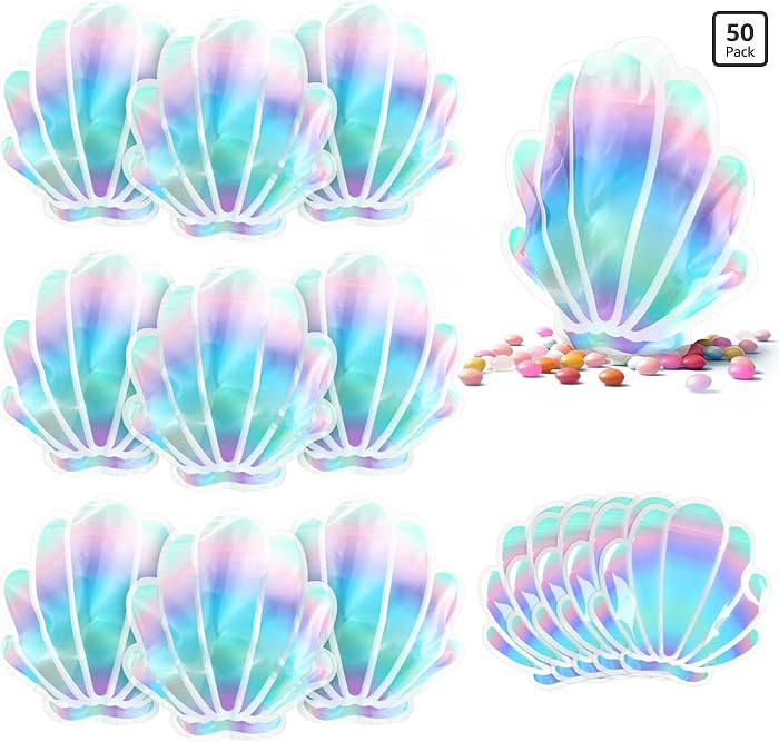 Watersay 50 Pcs Seashell Shaped Bag Bulk for Beach Bachelorette Party Hangover Recovery Kit Resea... | Amazon (US)